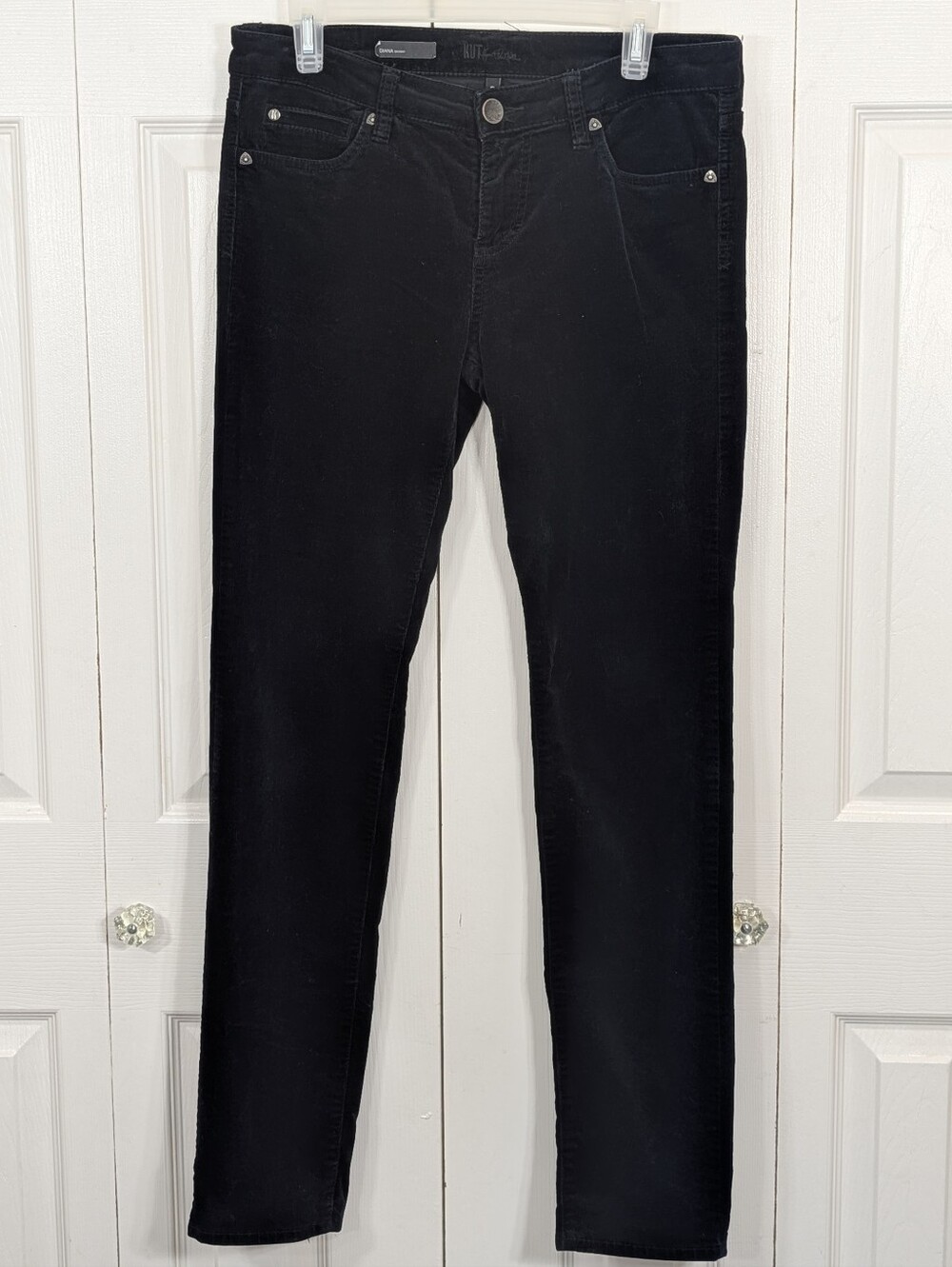 KUT: Diana Skinny Corduroys - Black - Size 8